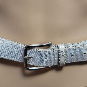 Vintage Absolutely Fresh by Prestige Silver Glittery Belt Size M/L